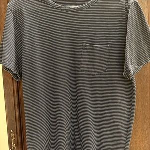 Marine Layer Navy and White striped tee.